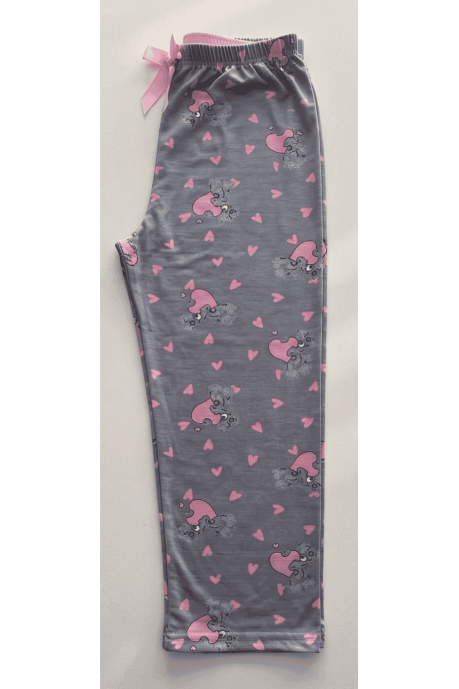 Viskon Gri Pembe Desenli Askılı Şortlu Kadın Pijama Takımı - Önden Görünüm | Linay Butik Viskon Gri Pembe Desenli Askılı Şortlu Kadın Pijama Takımı - Önden Görünüm | Linay Butik Kadın Ev Giyimi